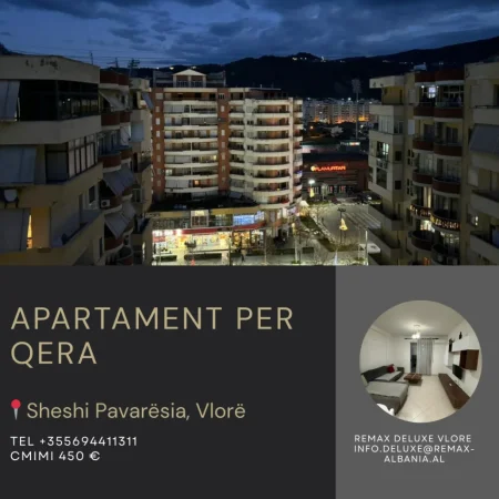 Vlore, jepet me qera apartament 2+1+Ballkon Kati 7, 100 m² 450 € (Sheshi i Pavarësisë, Vlorë)