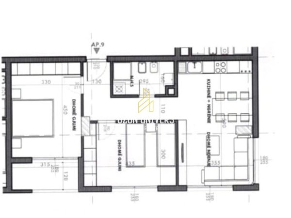 Tirane, shitet apartament 2+1+Ballkon Kati 11, 87 m² 135.320 € (Fusha e Aviacionit)