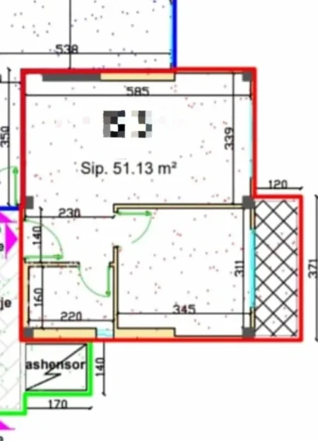 Tirane, shes apartament 1+1 Kati 4, 59 m² 98.450 € (Rruga Tomi Kristo)