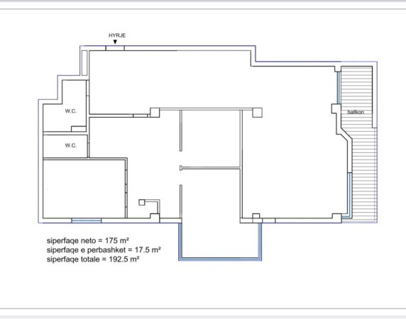 Tirane, shitet apartament 1+1 Kati 1, 192 m² 640.000 € (BLLOKU)