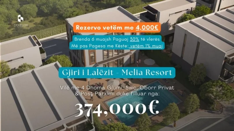 📌REZERVO ME VETËM 6,000€ VILË LUXURY 📍*Gjiri i Lalëzit - Melia Resort* | *374,000€*