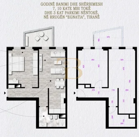 Tirane, shitet apartament 1+1 Kati 9, 78 m² 148.000 € 