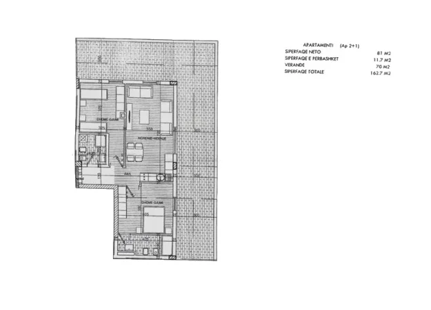 Tirane, shes apartament 2+1+Ballkon , 163 m² 230.000 € (Xhamllik)