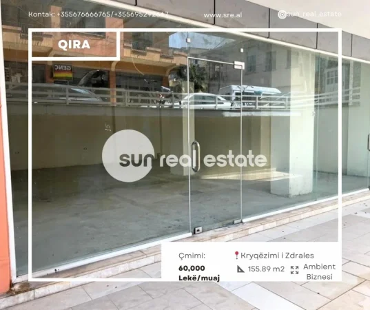 Shkoder, jepet me qera ambjent biznesi Kati -1, 155 m² (RR. NAZMI KRYEZIU)