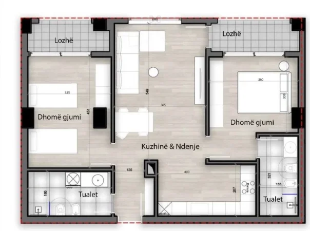 Tirane, shitet apartament 2+1+Ballkon , 115 m² 177.000 € (Splendor Residence, Porcelan)
