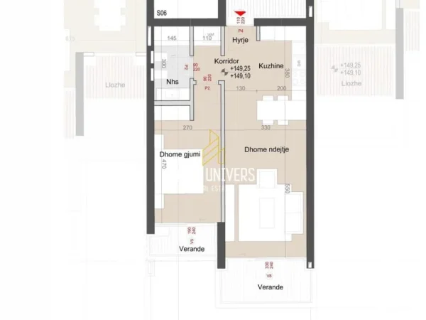 Dhermi - Palase, shitet apartament 1+1+Ballkon Kati 3, 85 m² 250.152 € (Green Coast 2, Dhërmi)