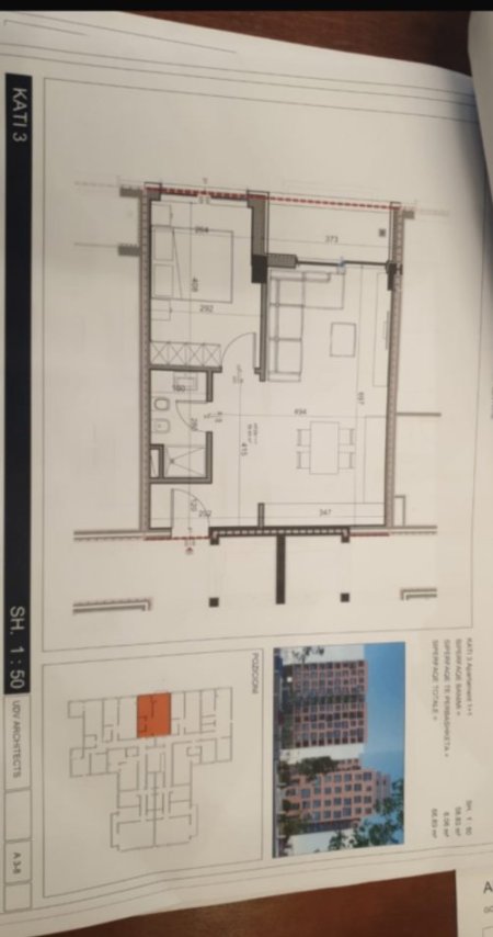 Tirane, shes apartament 1+1+Aneks+Ballkon Kati 3, 67 m² (Rruga Ali Pashe Gucia)