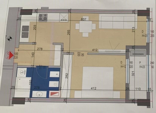 Tirane, shitet apartament 1+1+Ballkon Kati 1, 61 m² 115.000 € (Marteniteti i Ri Koco Glozheni/Blv.Bajram Curri)