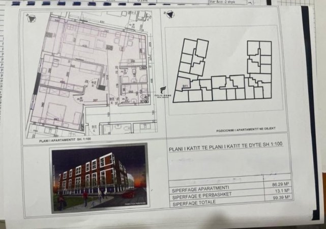 Tirane, shitet apartament 2+1 Kati 3, 99 m² 198.700 € (DON BOSKO)