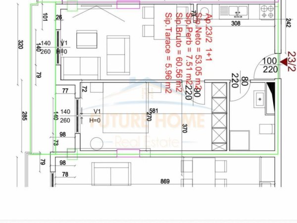 Tirane, shitet apartament 1+1 Kati 5, 66 m² 126.400 € (Eagle Residence, Dogana)