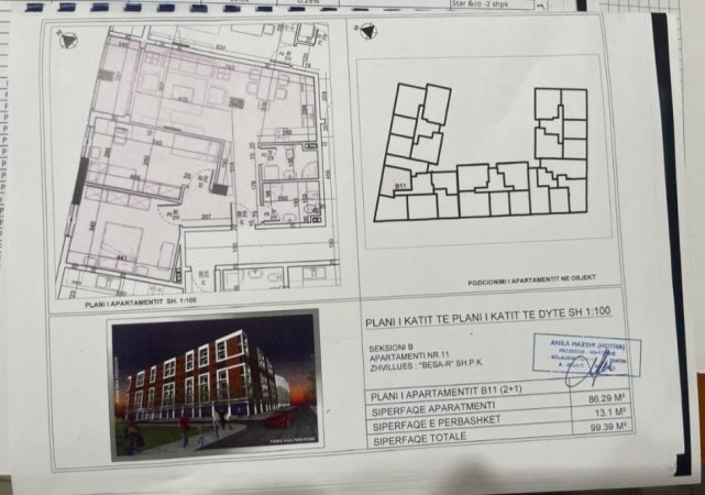 Tirane, shitet apartament 2+1+Ballkon Kati 2, 99 m² 198.700 € (Don Bosko)