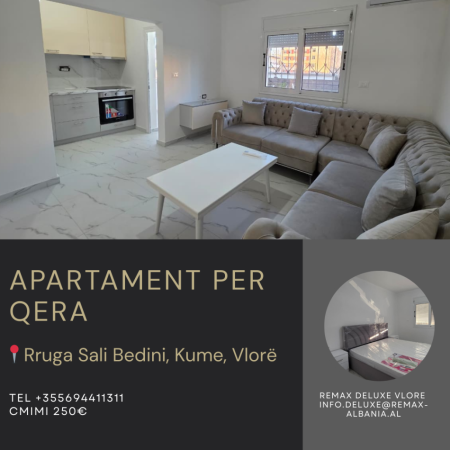 Vlore, jepet me qera apartament 1+1 Kati 0, 65 m² 250 € (Rruga Sali Bedini, Kume, Vlore)