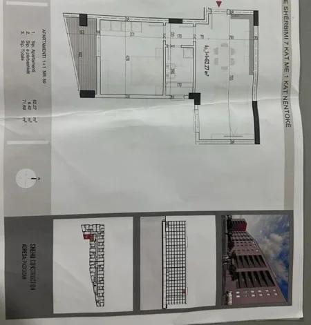 Tirane, shitet apartament 1+1 Kati 6, 71 m² 82.444 € (paskuqan)