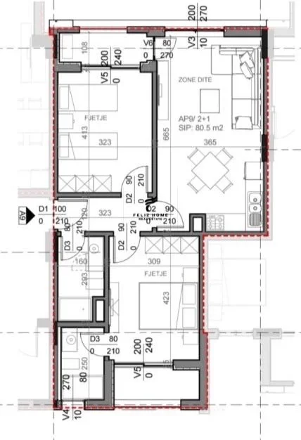 Tirane, shitet apartament 2+1 Kati 2, 96 m² 290.000 € (RADHIME)