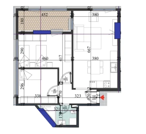 Tirane, shitet apartament 2+1+Ballkon , 97 m² 174.000 € (Colonnade Residence, Rruga Dritan Hoxha)