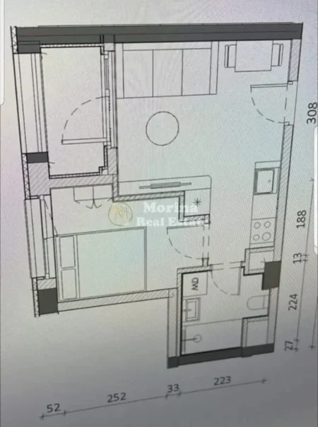 Tirane, shitet apartament 1+1 Kati 1, 40 m² 73.000 € (Ali Demi)