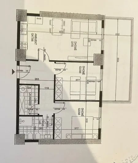Tirane, shitet apartament 2+1 Kati 4, 117 m² 188.000 € (ish fusha e aviacionit)