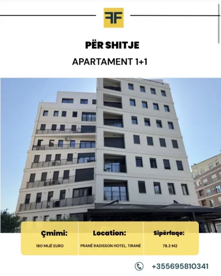 Tirane, shitet apartament Kati 3, 78 m² 180.000 €