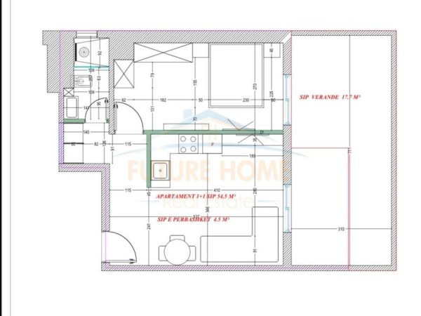 Tirane, shitet apartament Kati 1, 59 m² 180.000 € 