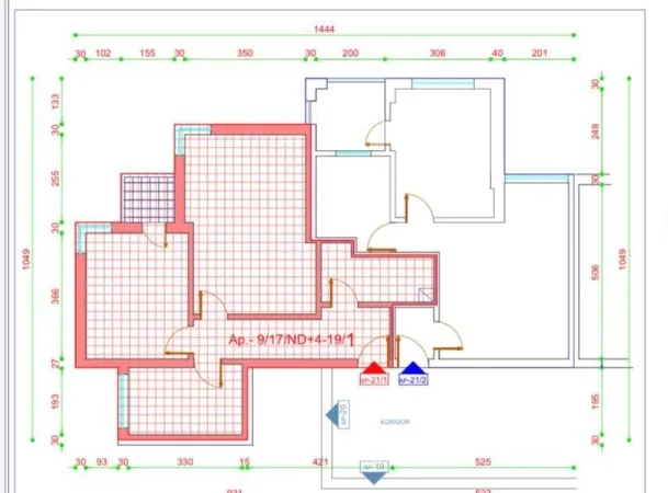 Tirane, shitet apartament 2+1+Ballkon Kati 5, 64 m² 139.000 € (Don Bosko)
