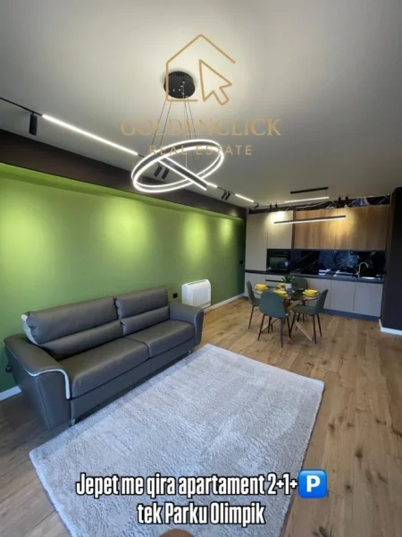 Tirane, jepet me qera apartament 2+1 Kati 9, 105 m² 1.500 € (Parku olimpik)