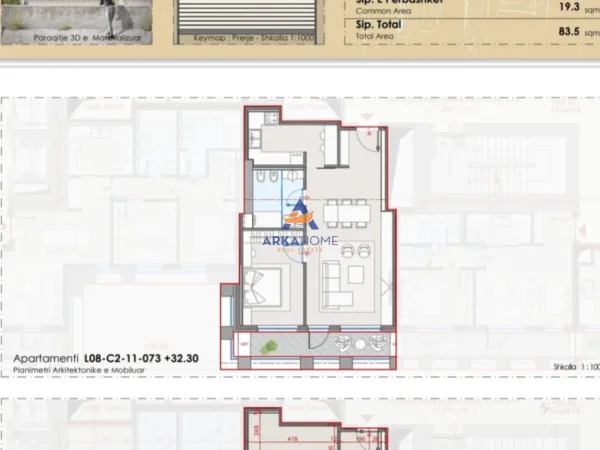 SHITET APARTAMNT 1+1+BALLKON "MANHATTAN RESIDENCE" 183.700 EURO