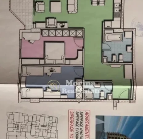 Tirane, shitet apartament 2+1+Ballkon Kati 5, 112 m² 150.000 € (Astir)