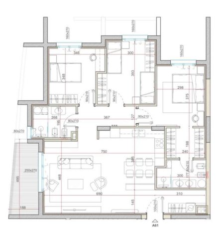 Tirane, shes apartament 3+1+BLK Kati 6, 145 m² 284.115 Euro (Bulevardi i Ri)