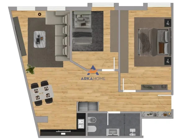SHITET APARTMENT 2+1+BALLKON "REZIDENCA PORTA TIRANA E RE,TEG" 158.100 EURO