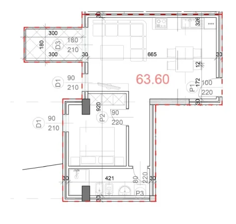 Tirane, shitet apartament 1+1 Kati 1, 76 m² 137.000 € (Kodra e Diellit)