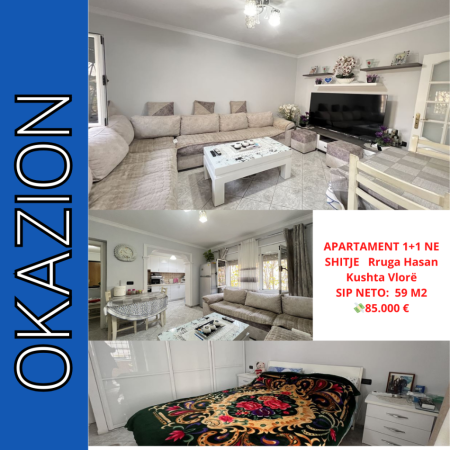 Vlore, shitet apartament 1+1 Kati 3, 58 m² 85.000 € (Qendër Qyteti, Albano &amp; Romina, Vlorë)