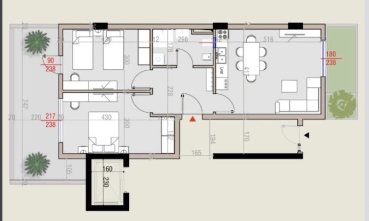 Tirane, shes apartament 2+1+Ballkon Kati 0, 101 m² 180.000 € 