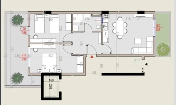Tirane, shes apartament 2+1+Ballkon Kati 0, 101 m² 180.000 € 