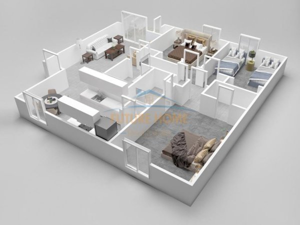 Tirane, shitet apartament 3+1 Kati 1, 124 m² 260.000 € (Shkolla e Kuqe)