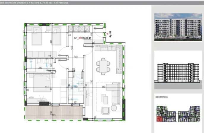 Tirane, shitet apartament 2+1+Ballkon Kati 1, 110 m² 102.000 € (KAMEZ)