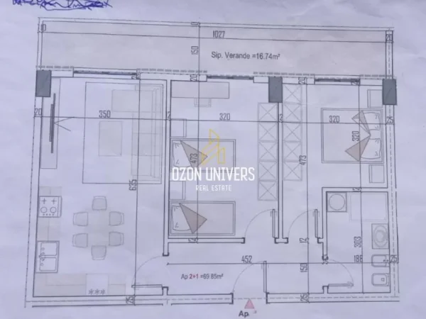 Tirane, shitet apartament Kati 7, 81 m² 117.000 € (Paskuqan)