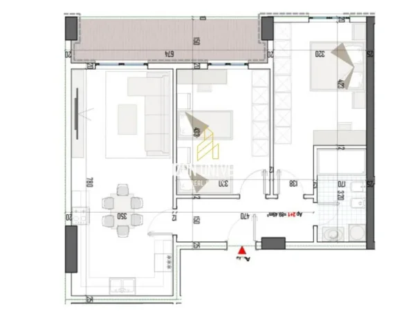 Tirane, shitet apartament 2+1+Ballkon Kati 2, 103 m² 125.000 € (paskuqan)
