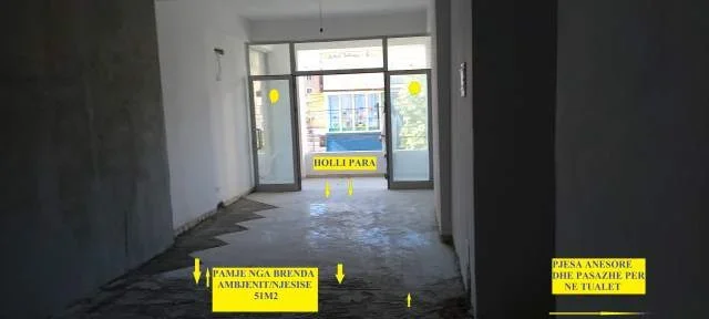 Durrës,Shitet Ambjent/Njësi Biznesi, ideale klinik med, estetik,zyre etj,Kat2,P.Ri 8-kat, sip51m²,Cmim2'000€/m²,diskutu rr.Shoqëria Bashkimi, përball kompshit S.Noka