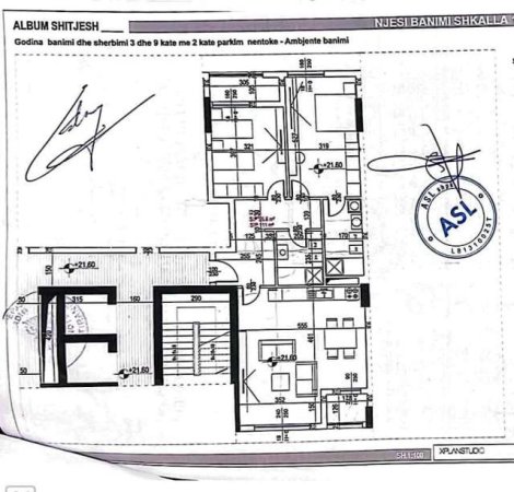 Tirane, shitet apartament 2+1+BLK Kati 8, 111 m² 148.000 Euro (Kongresi i Manastirit)