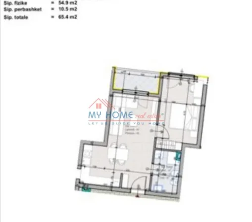 Tirane, shitet apartament 1+1+Ballkon Kati 1, 65 m² 75.200 € (Paskuqan)