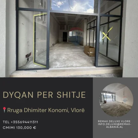 Vlore, shitet ambjent biznesi Kati 0, 50 m² 130.000 € (Dhimitër Konomi, pas Shkollës së Marinës)