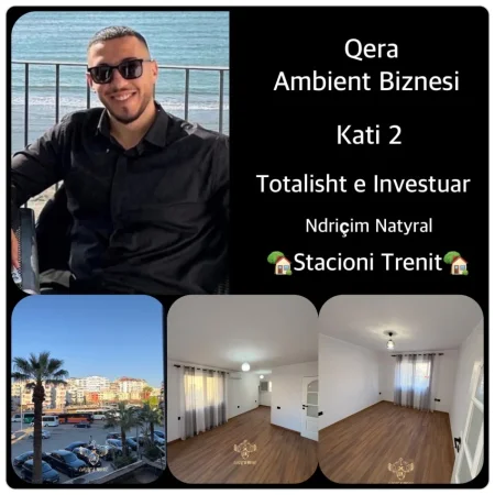 Durres, jap me qera ambjent biznesi Kati 2, 60 m² 450 € (QENDER STACIONI TRENIT)