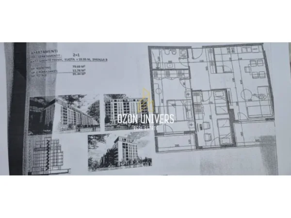 Tirane, shitet apartament 2+1+Ballkon Kati 6, 91 m² 73.152 € (Kamez)