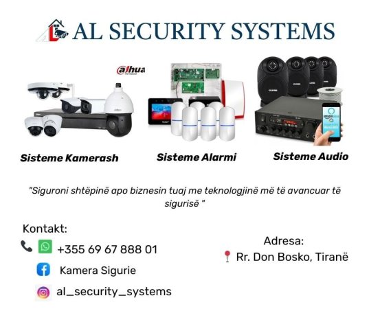 Tirane, oferte Kamera Sigurie dhe Sisteme Sigurie