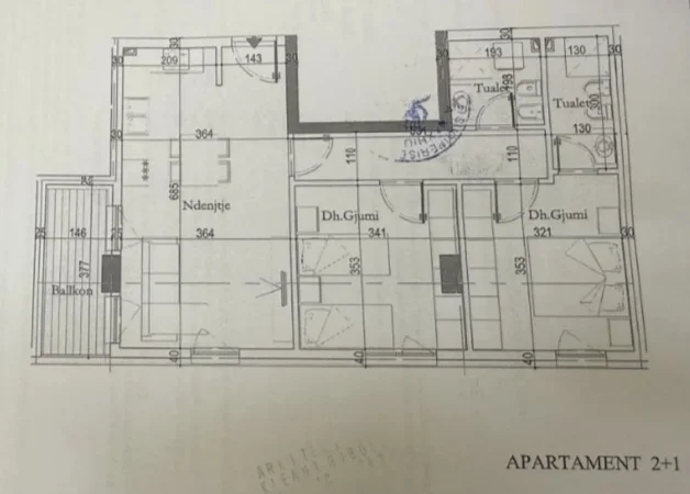 Tirane, shitet apartament 2+1+2+Ballkon Kati 3, 95 m² 123.370 € (Ish Dogana, Tirana Entry 2)
