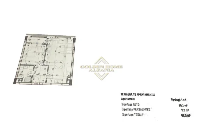 Tirane, shitet apartament 1+1 , 69 m² 107.068 € (Astir)