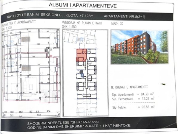 Apartamente 2+1 Kati 2, 70 m² (Lakeside Paskuqan)