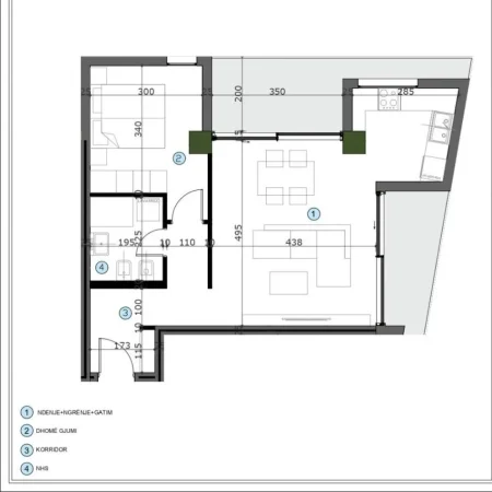 Tirane, shitet 1+1 Kati 6, 85 m² 120.000 € (Casa Italia)