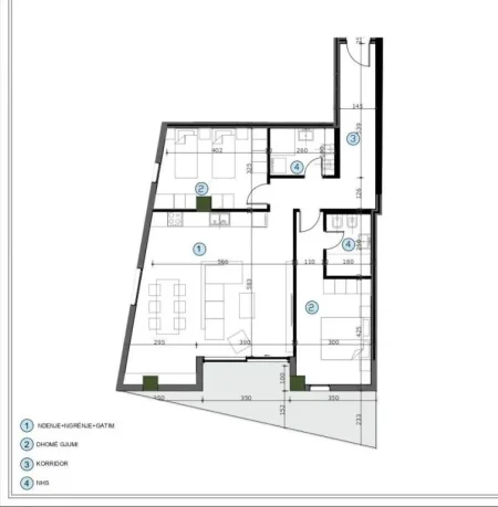 Tirane, shitet apartament 2+1 Kati 6, 139 m² 195.300 € (Casa Italia)