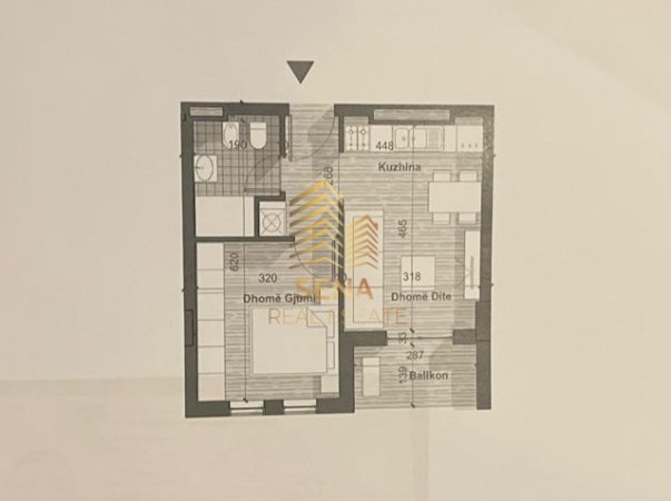 Tirane, shitet apartament 1+1+Ballkon Kati 3, 53 m² 66.500 € (Laknas, Univers City)